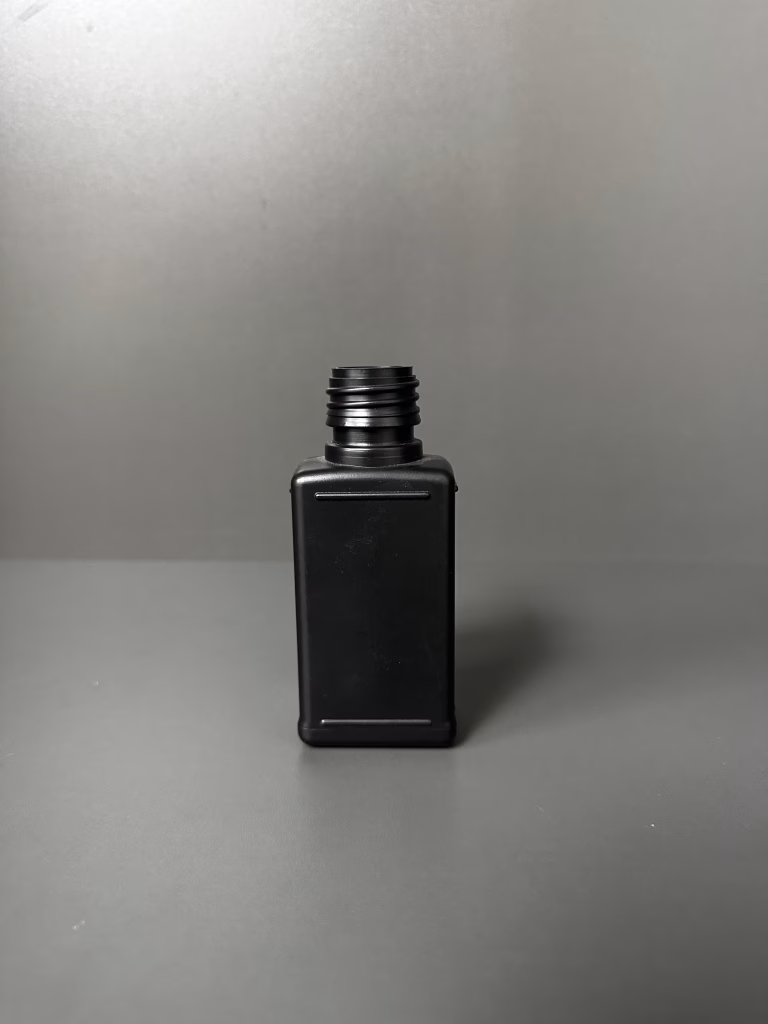 BOTELLA CUAD 125ML NEGRO